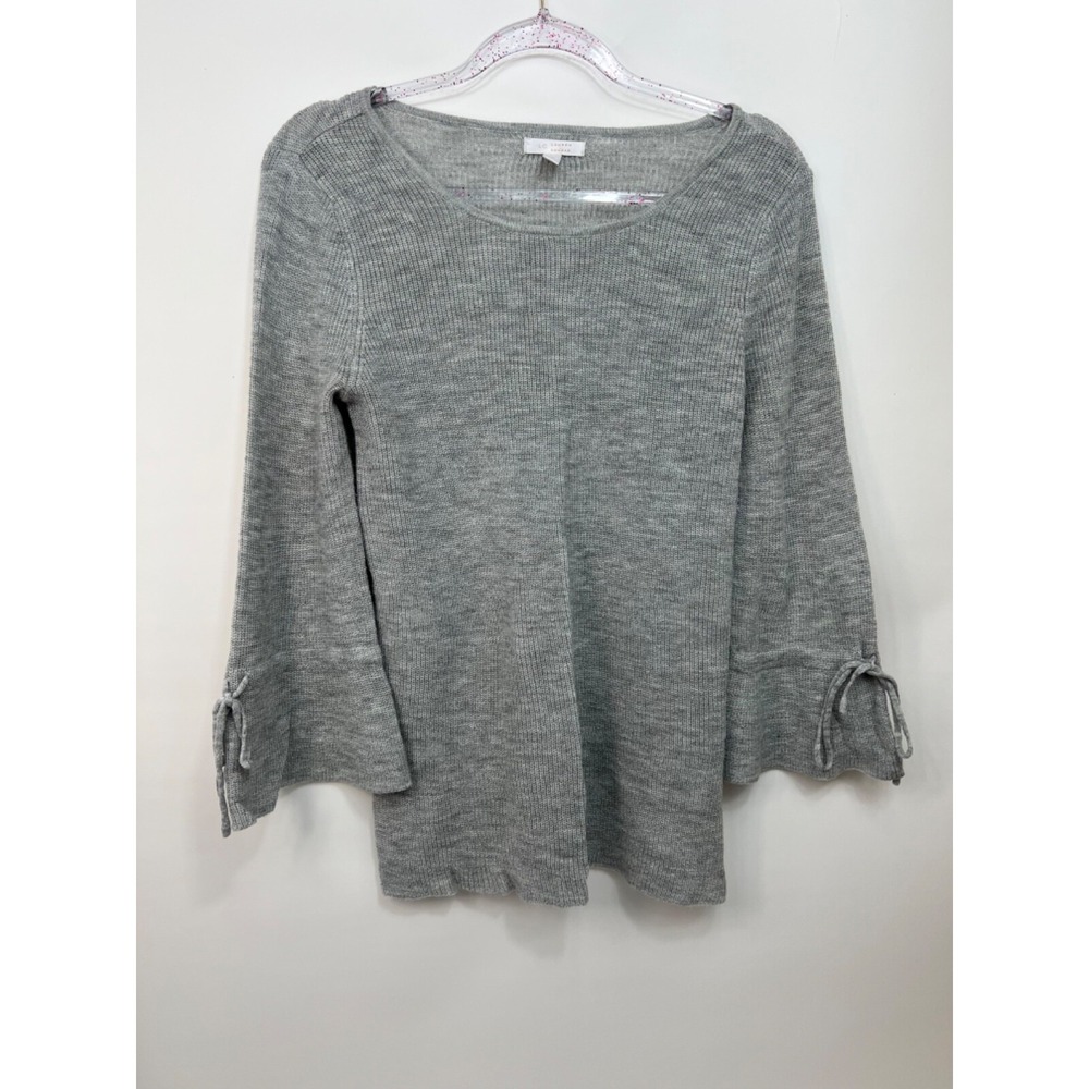 Lauren Conrad Gray Metallic‎ Mock Neck Long Sleeve Sweater Womens Size M
